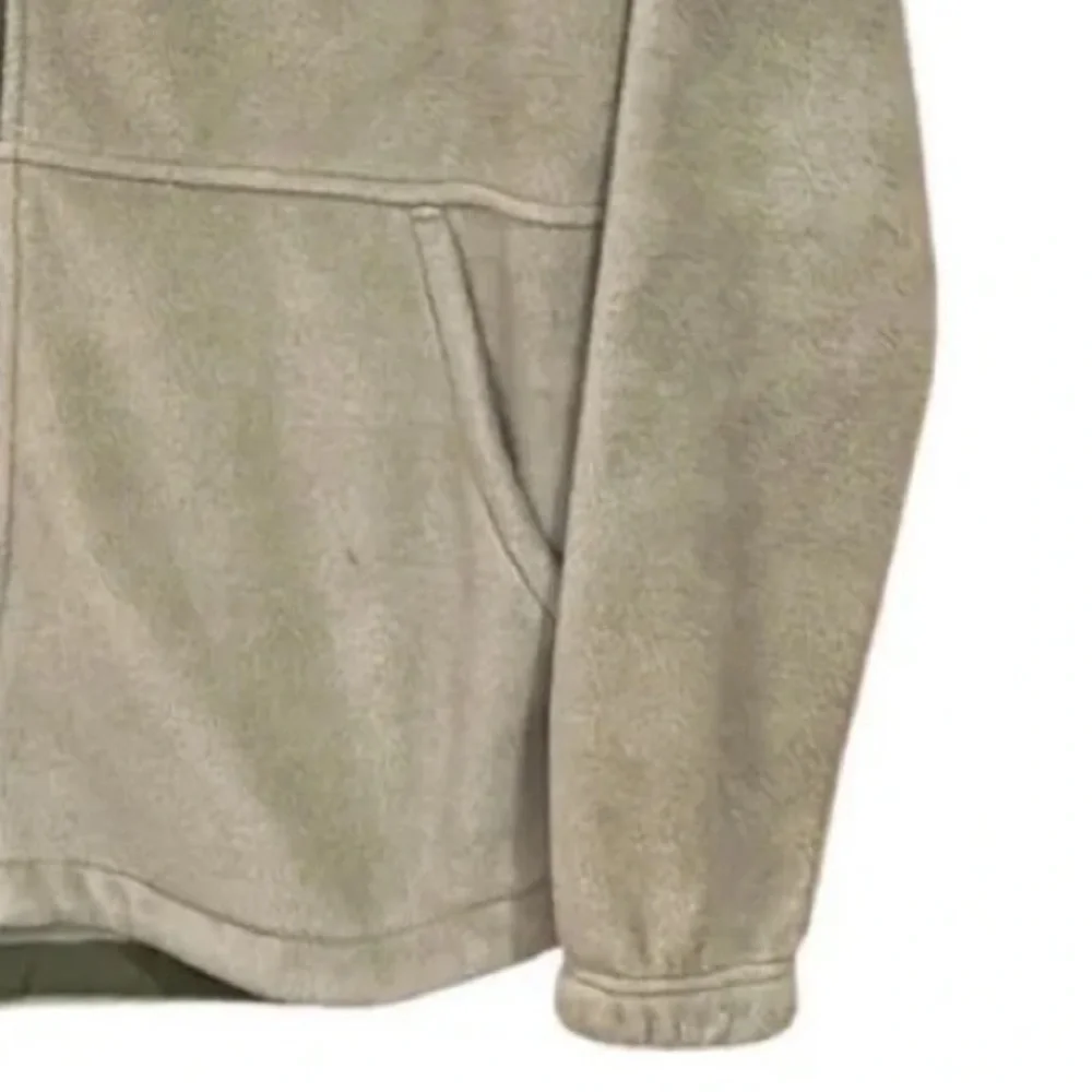 Columbia Women’s Fleece Full Zip Jacket Tan Green Size Small - Picture 8 of 10